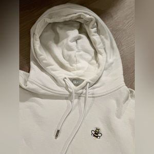 Dior White Hoodie Bee Logo